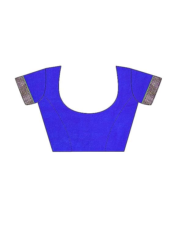 SIRIL Women's Lace & Printed Chiffon Saree with Blouse - Image 5